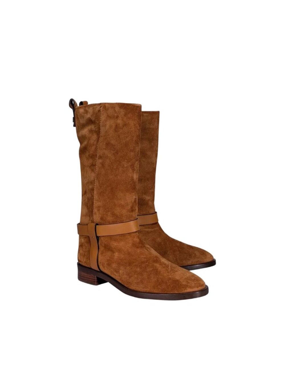 Stuart Weitzman Tan Suede Casey Mid Calf Boots 9.5
